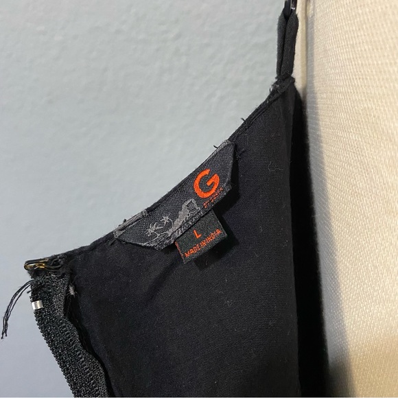 G by Guess Black Fit and Flared V NeckLine Dress Embroidered Sequence Size L - Picture 16 of 16